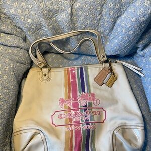 Coach New York Cream Tote Bag